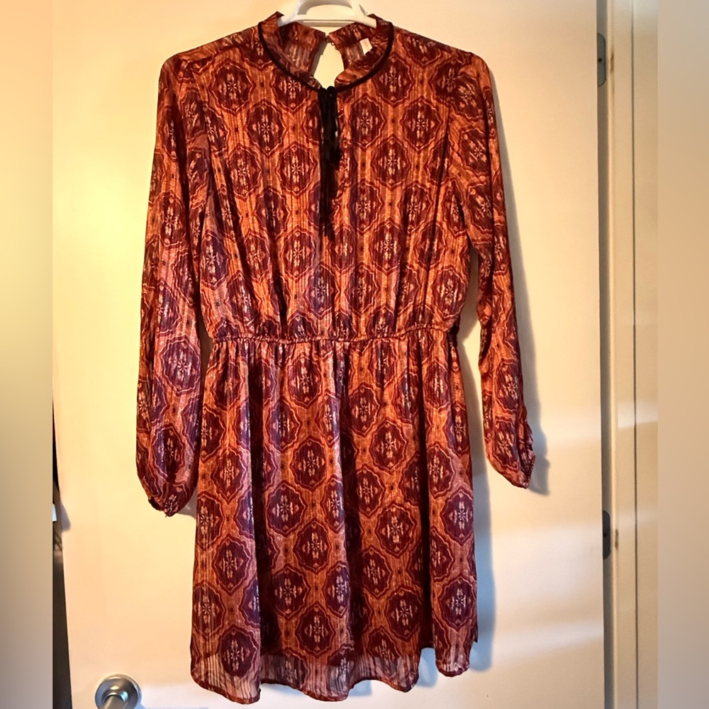 Beautiful burgundy and gold dress